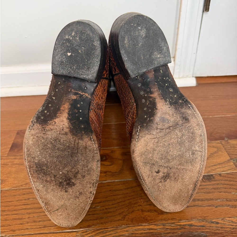 Justin Men’s Leather and Snake Skin Western Boots - Picture 10 of 16